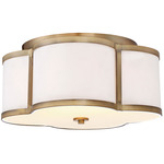 Nancy Ceiling Light - Natural Brass / White