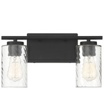 Ruth Bathroom Vanity Light - Matte Black / Clear