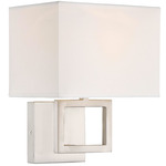 Sue Wall Sconce - Brushed Nickel / White