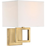 Sue Wall Sconce - Natural Brass / White