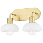 Kyla Bathroom Vanity Light - Aged Brass / Opal