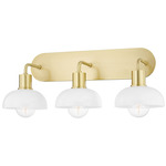 Kyla Bathroom Vanity Light - Aged Brass / Opal