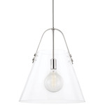 Karin Pendant - Polished Nickel / Clear