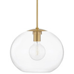 Margot Pendant - Aged Brass / Clear