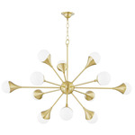 Ariana Chandelier - Aged Brass / Opal