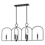 Mallory Linear Chandelier - Aged Iron
