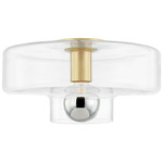 Iona Ceiling Light - Aged Brass / Clear