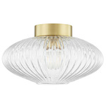 Reba Ceiling Light - Aged Brass / Clear