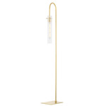 Nettie Floor Lamp - Aged Brass / Clear