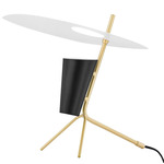 Kenly Table Lamp - Aged Brass / White