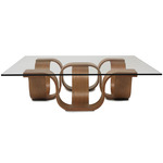 Square Cocktail Table - Medium Brown