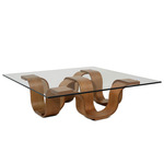 Square Cocktail Table - Medium Brown