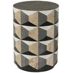 Milano End Table - Fossil Stone