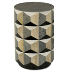 Milano End Table - Fossil Stone