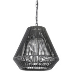 Tanner Outdoor Tapered Pendant - Matte Black / Charcoal
