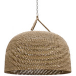 Green Oaks Oversized Pendant - Woven Natural