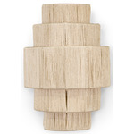 Everly Tier Wall Sconce - Taupe / Natural Abaca