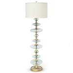 Calypso Glass Floor Lamp - Glass / Cream