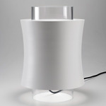 Fez Table Lamp - Chrome / Matte White