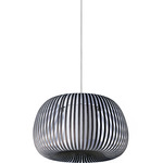 Ova Pendant - White / Dark Gray Velvet