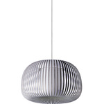 Ova Pendant - White / Light Gray Velvet