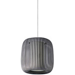 Venus Pendant - White / Dark Gray Velvet