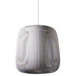 Venus Pendant - White / Light Gray Velvet