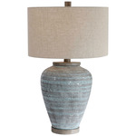 Pelia Table Lamp - Light Aqua Blue / Beige