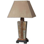 Slate Accent Lamp - Copper / Brushed Suede