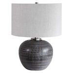 Mikkel Table Lamp - Charcoal / Oatmeal Linen