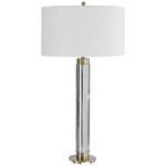 Davies Table Lamp - Crystal / White Linen
