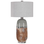 Maggie Table Lamp - Rust / Grey