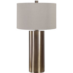 Taria Table Lamp - Antique Brushed Brass / Beige