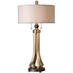 Selvino Table Lamp - Brushed Brass / Rust Beige