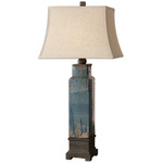 Soprana Table Lamp - Distressed Blue / Khaki