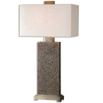 Canfield Table Lamp - Blackened Brown / Beige