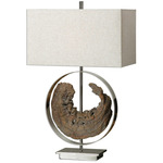 Ambler Table Lamp - Polished Nickel / Oatmeal Linen