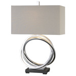 Soroca Table Lamp - Metallic Silver / Light Beige