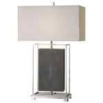 Sakana Table Lamp - Polished Nickel / Light Grey