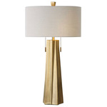 Maris Table Lamp - Antique Brass / Light Beige