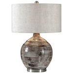 Tamula Table Lamp - Blue Gray / Light Beige