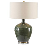 Elva Table Lamp - Green / Light Beige