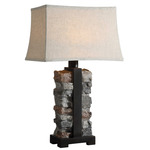 Kodiak Table Lamp - Rust Black / Beige