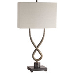 Talema Table Lamp - Distressed Silver Leaf / Light Beige