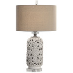 Dahlina Table Lamp - White / Light Grey