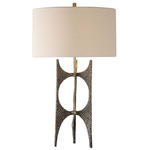 Goldia Table Lamp - Antique Bronze / White Linen