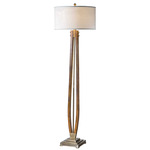 Boydton Floor Lamp - Burnished Honey / Light Beige