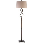 Tenley Floor Lamp - Oil Rubbed Bronze / Light Beige