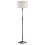 Volusia Floor Lamp - Polished Nickel / White Linen