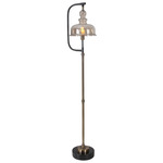 Elieser Floor Lamp - Aged Black / Brushed Brass